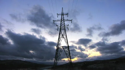 Power Lines 3  Stock Footage 572376