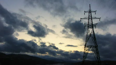 Power Lines 4  Stock Footage 572385