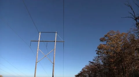 Power Lines 4 Stock Footage 45577412