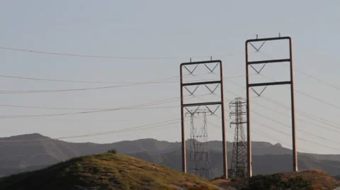 Power lines 4877 Stock Footage 1103831