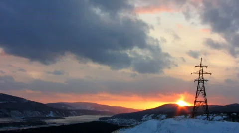 Power Lines 5  Stock Footage 679053