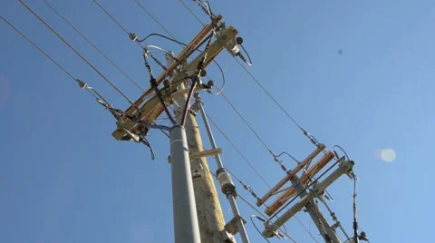 Power Lines 5 Stock Footage 45519527