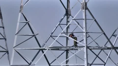 Power Lines and Electricity Stock Footage 11698874
