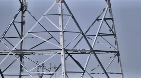 Power Lines and Electricity Stock Footage 11700491