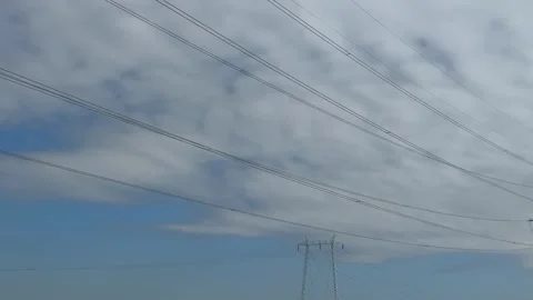 Power Lines and Sky Video stock 310655465
