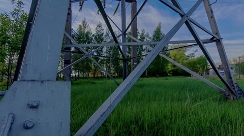 Power lines energized 스톡 동영상 62945437