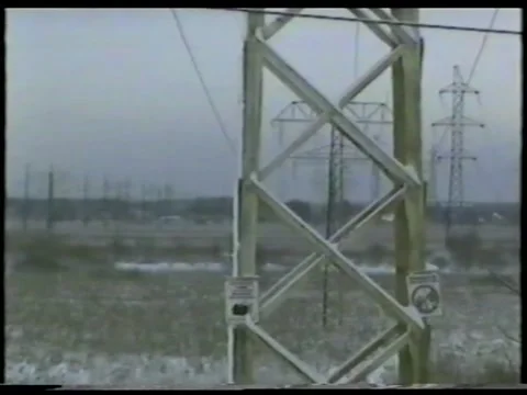 Power Lines Extending Into The Distance Stock Footage 336842250