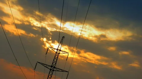 Power Lines. Stock Footage 508256