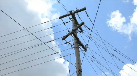 Power lines Stock Footage 805348