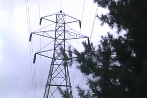 Power Lines Stock Footage 8544555