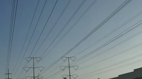 Power Lines Stock Footage 48472747