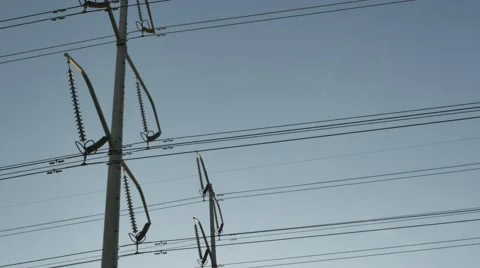 Power Lines Stock Footage 48472764