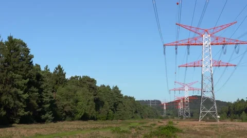 Power Lines Stock Footage 57824866