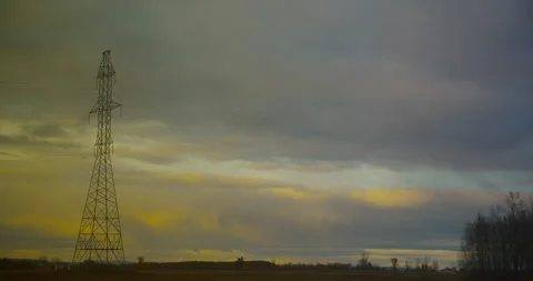 Power lines Stock Footage 142111563