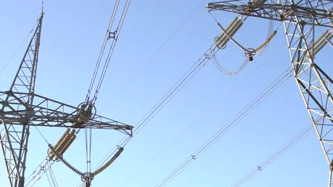 Power lines Stock Footage 146622182