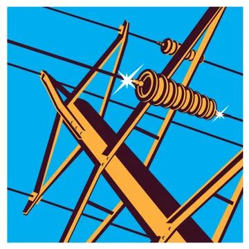 Power lines Stock Illustration