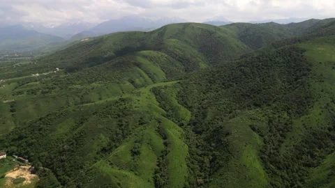 Power lines in the mountains Video stock 308967846