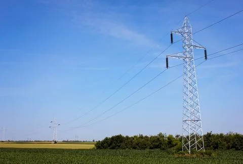 Power lines 스톡 사진