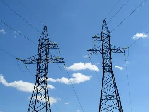 Power lines Stock Photos