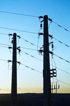 Power lines Stock Photos