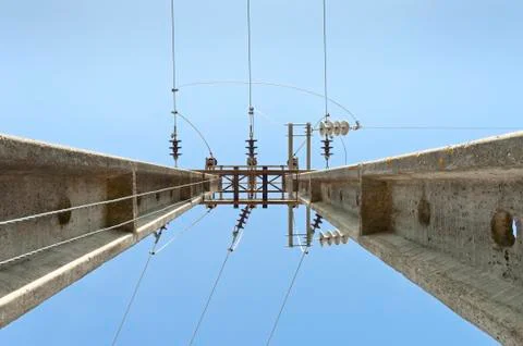 Power lines Stock Photos