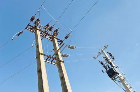 Power lines Stock Photos