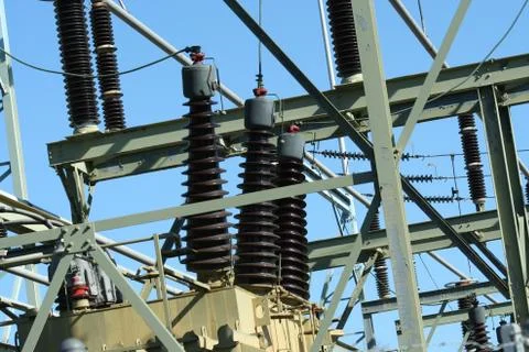 Power lines Stock Photos