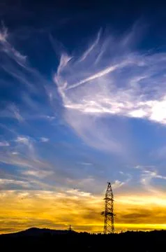 Power lines Stock Photos