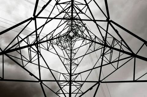Power lines Foto stock