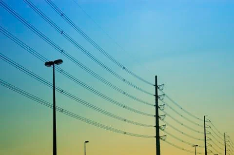 Power lines Stock Photos