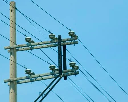 Power lines Stock-Fotos