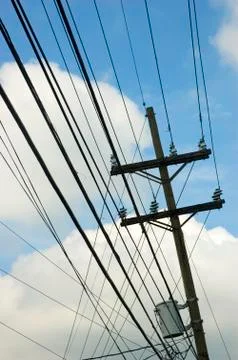 Power lines Foto stock
