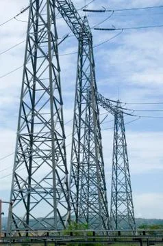Power lines Foto stock