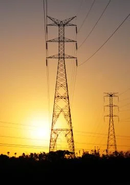 Power lines Stock Photos