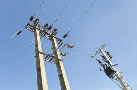 Power lines Stock Photos