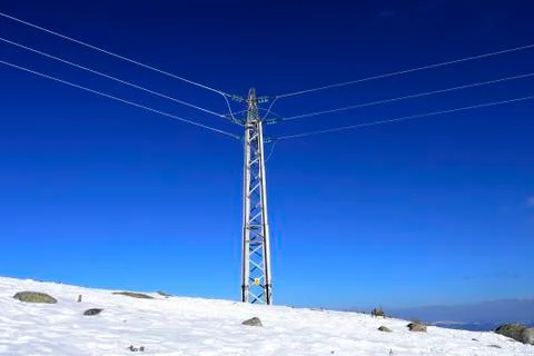 Power lines Stock Photos