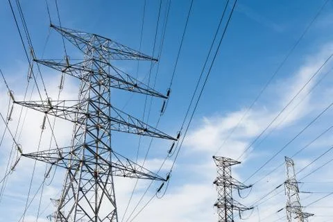 Power lines Foto stock