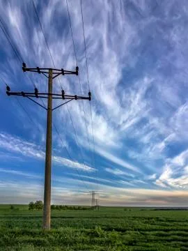 Power lines Stock Photos