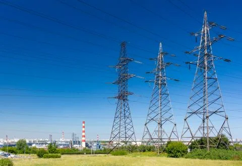 Power lines Stock Photos