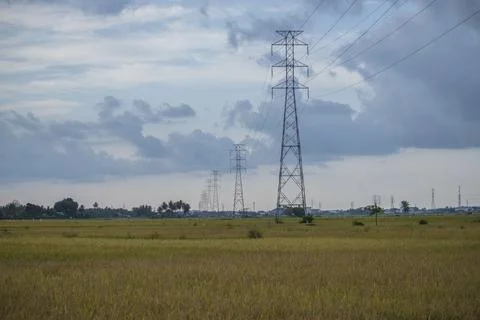 Power lines Stock Photos