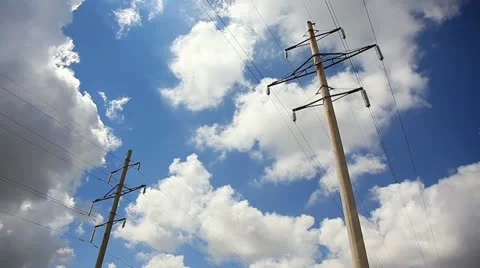Power Lines time lapse. 库存影片 11730693