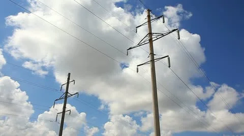 Power Lines time lapse. Stock-Footage 11735267