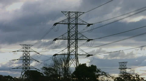 Power Lines Time Lapse Stock Footage 51345536