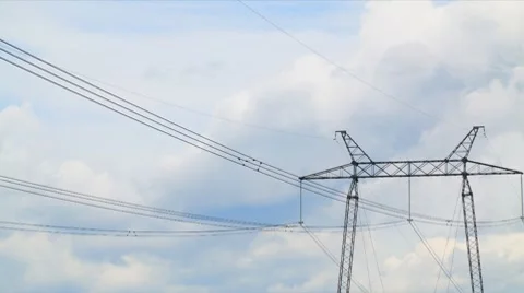 Power lines timelapse 库存影片 7740487