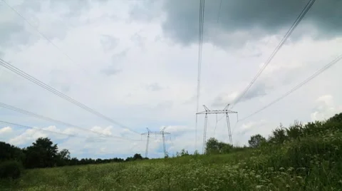 Power lines timelapse 库存影片 7740508