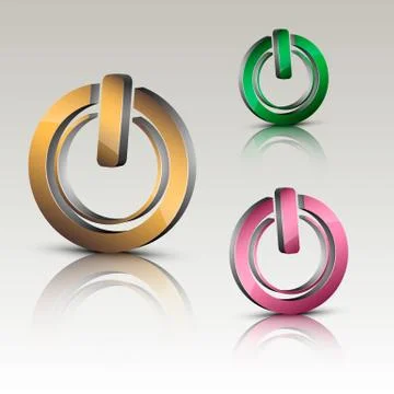 Power on logo Stock Illustration