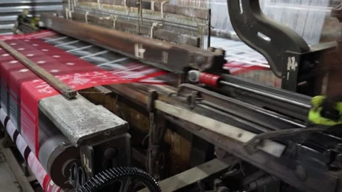 Power loom machine Stock Footage 346728235