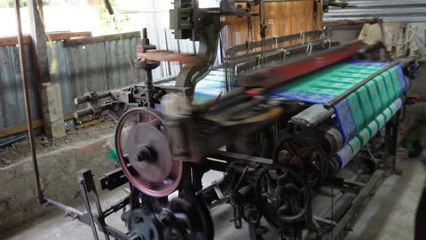 Power loom workers Stock Footage 346727775