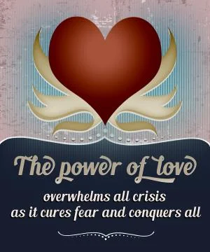 The power of Love message Stock Illustration