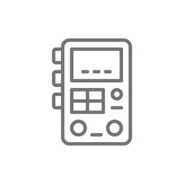 Power machine supply, tattoo studio equipment line icon. Stock Illustration